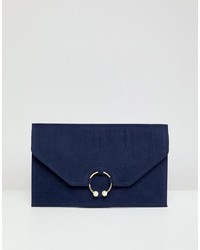 ASOS DESIGN Clutch Bag With Ring Pearl Detail