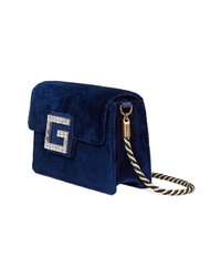 Gucci Blue Shoulder Bag With Square G