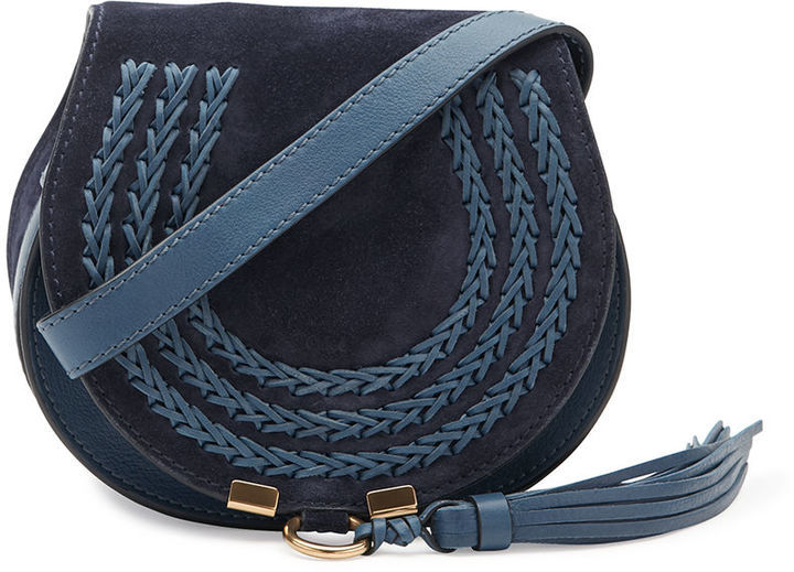 Chloé Small navy Marcie shoulder bag
