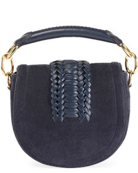 Altuzarra Mini Braided Top Handle Saddle Bag Blue