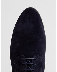 Hugo Boss Boss By Paris Suede Derby Shoes Navy