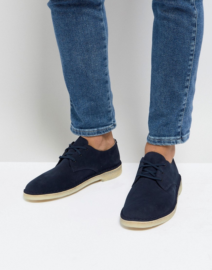 clarks navy blue loafers