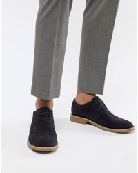 New Look Faux Suede Desert Shoes In Navy