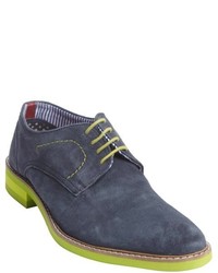 Ben Sherman Grey And Purple Suede Lace Up Flyn Oxfords