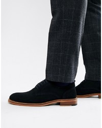 ASOS DESIGN Lace Up Shoes In Navy Suede With Sole