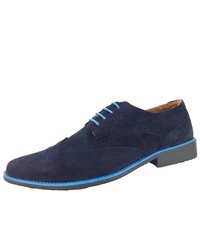 Syke Oxford Wingtip Synthetic Suede Black Fashion Shoes