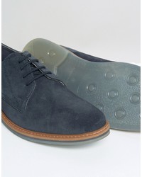 Frank Wright Woking Derby Shoes In Navy Suede