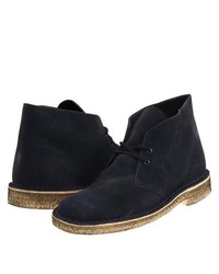 Target Dirty commitment Clarks Desert Boot Lace Up Boots Navy Suede, $82 | Zappos | Lookastic