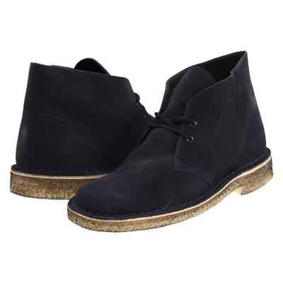 clarks desert boot navy