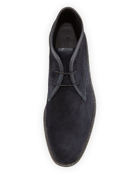 Suede Chukka Boot Navy by Ermenegildo Zegna