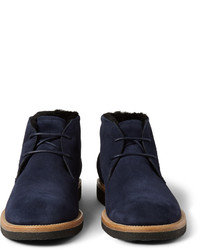 Tod's Shearling Lined Suede Desert Boots