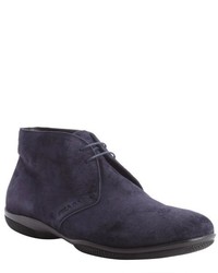 Prada Sport Blue Suede Lace Up Chukka Boots