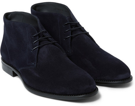 navy suede chukka boots
