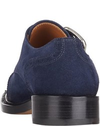 Bettanin Venturi Cap Toe Monk Strap Shoes Blue