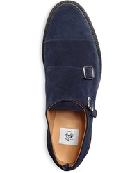 Brooks Brothers Navy Suede Double Monk Strap