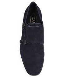 Tod's Suede Double Monk Loafers