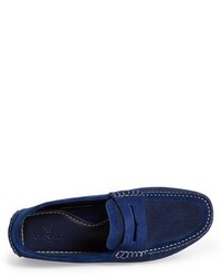Canali Perforated Suede Driving Shoe