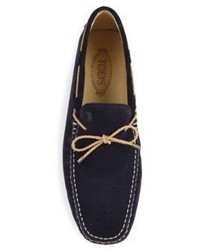Tod's Perforated Suede Tie Drivers