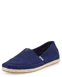 Toms Classic Rope Sole Suede Slip On Navy