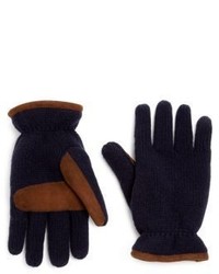 Navy Suede Gloves