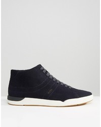 Boss Orange By Hugo Boss Suede High Top Sneakers