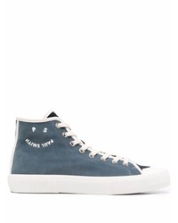 PS Paul Smith Logo Print High Top Suede Trainers