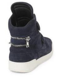 Balmain Suede High Top Sneakers