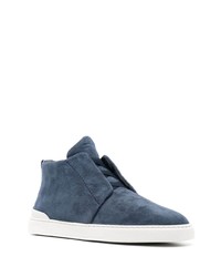 Zegna Suede Lace Up Sneakers