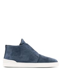 Zegna Suede Lace Up Sneakers