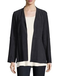 Eileen Fisher Soft Suede High Collar Jacket Plus Size
