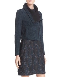 Yigal Azrouel Yigal Azroul Suede Funnel Neck Jacket
