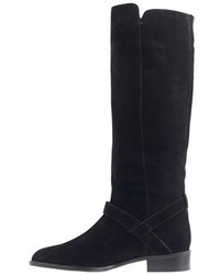 J.Crew Lowell Suede Buckle Boots With Extended Calf