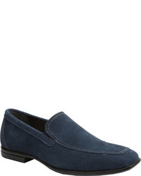 Giorgio Brutini 17616 Navy Calf Suede Moc Toe Shoes