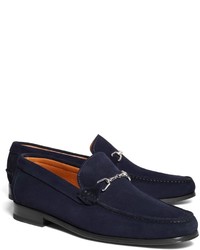 Brooks Brothers Suede Buckle Loafers