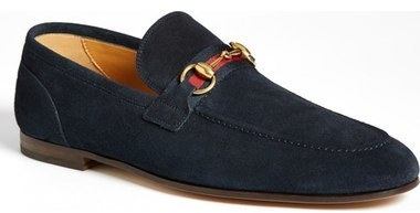 gucci loafers navy