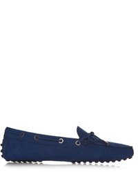 Tod's Heaven Reptile Effect Lace Up Suede Loafers