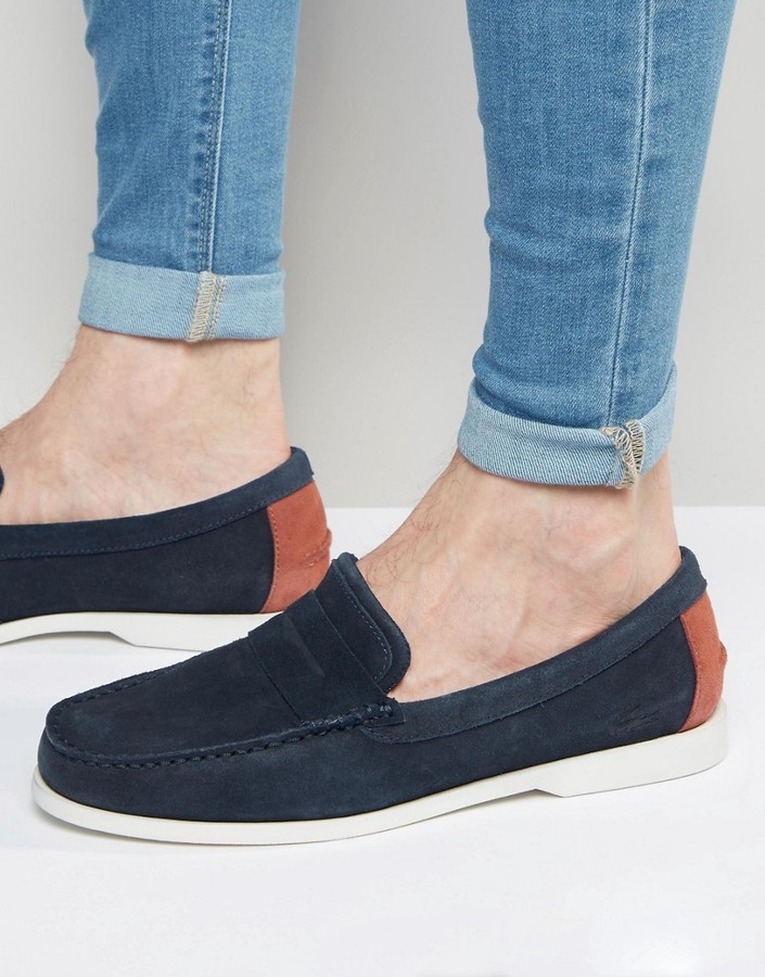 Lacoste Navire Suede Penny Loafers, $77 