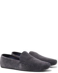 Loro Piana Maurice Cashmere Lined Suede Slippers