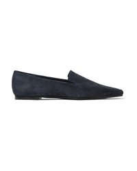 The Row Minimal Suede Loafers