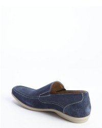 Kenneth Cole Reaction Navy Perforated Suede Se Quest Er Slip On Loafers