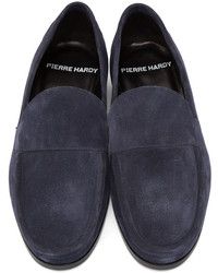 Pierre Hardy Navy Suede Loafer