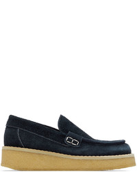 Maison Margiela Navy Suede Loafers