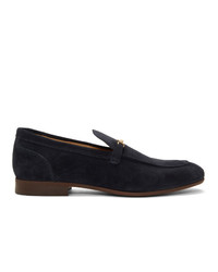 H By Hudson Navy Suede Navarre Loafers