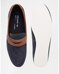 red tape navy loafers