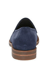 Calvin Klein Shoes Yurik High Suede Dark Blue Loafers Slip On F0632