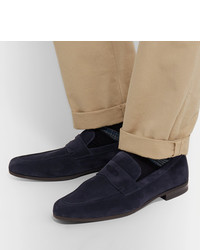 John Lobb Thorne Suede Penny Loafers