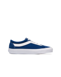 Vans Blue And White Bold Leather And Suede Sneakers