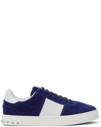 Valentino Blue And White Garavani Flycrew Sneakers