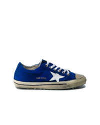Golden Goose Deluxe Brand Blue V Star 2 Suede Sneakers