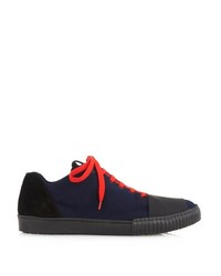 Marni Canvas And Suede Low Top Trainers